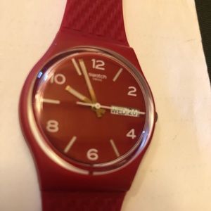 Cherry Red Swatch Watch – Like New